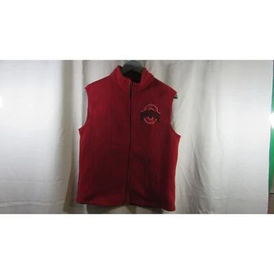 COLETE FEMININO NORTH END OHIO STATE ZÍPER COMPLETO SEM MANGAS VERMELHO TAMANHO G - Imagem 1 de 4