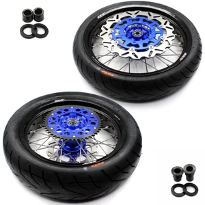 KKE 17" Supermoto Wheels Tires Rims Fit Suzuki DRZ400 DRZ400E DRZ400S 2000-2024 - Picture 1 of 17