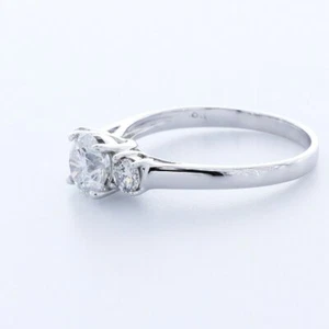 ANILLO DE COMPROMISO CLÁSICO ORO BLANCO 14K CORTE REDONDO H/VS2 DIAMANTES NATURALES 2,25 CTW - Imagen 1 de 3
