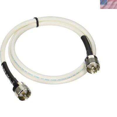 15ft RG8X Coax Cable with UHF PL259 Male Connectors - Marine Grade,  Certified - Image 1 of 4
