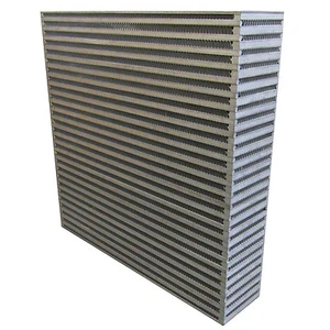 Nuevo intercooler de aluminio núcleo 18"" X 18"" X 4"" estilo placa y aleta nuevo en caja - Imagen 1 de 3