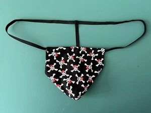 Mens PIRATE Halloween Costume Skulls Crossbones Gstring Thong Male Underwear - Picture 1 of 1