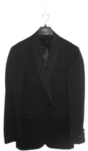 Neu ohne Etikett Ted Baker Josh Smoking-Wolljacke mit Schalkragen für Herren 40 L schwarz - Bild 1 von 10