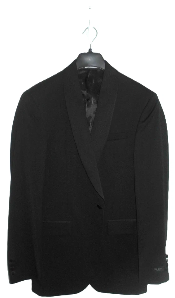 NWOT Men's 40L Ted Baker Josh Shawl Lapel Tuxedo Wool Dinner Jacket in Black - Image 1 of 4