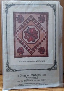 Oregan Treasures Star Spin Quilt Wall Hanging 1988 Quilt Pattern - Picture 1 of 2