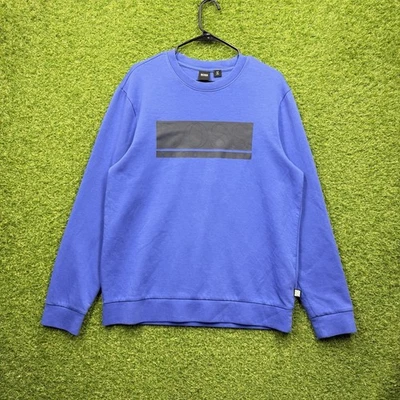 Hugo Boss Sudadera Cuello Redondo Para Hombre Mediana Azul Diseñador Cuello Redondo Manga Larga Foto 1 de 4