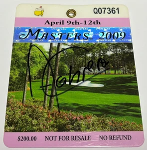 Boleto Augusta Masters 2009 firmado por el ganador Ángel Cabrera + certificado de autenticidad del concesionario - Imagen 1 de 3