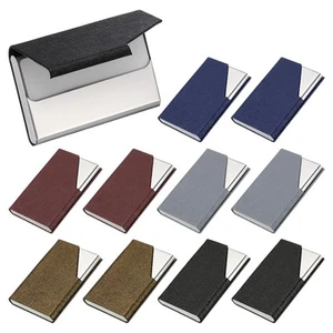 10Pcs Business Card Holder Case Name Card Holder Pocket Card Carrier (5 Color) - Picture 1 of 7