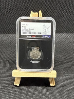 1888 PF66 (Proof) 3 Cent Nickel NGC Vault Box Series 9 Stunning Toner Proof Coin - Image 1 of 2
