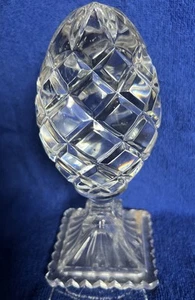 VINTAGE 1980s POLAND CRYSTAL EGG 7  1/4” TALL 3  1/4” WIDE - Picture 1 of 8