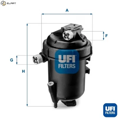 FUEL FILTER 55.144.00 FOR FIAT D20AA 2.0L D19AA 1.9L 4cyl SEDICI - Image 1 of 4
