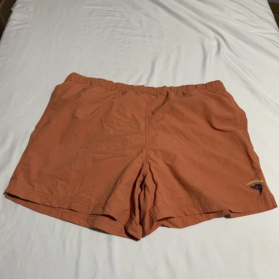 Caribbean Swimwear Size Medium Coral Men's Swim Trunks Shorts - Image 1 of 4