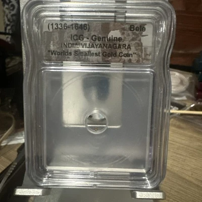 India Bele of Vijayanagara Gold Coin 1336-1646 Ce World's Smallest Gold Coin - Image 1 of 3