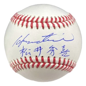 Hideki Matsui Yankees Signed In English & Kenji Official MLB Baseball JSA - Picture 1 of 2
