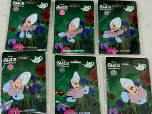 Juego completo de prendedores Disney Oyster oro rosa LE100 PALM Alicia en el País de las Maravillas - Imagen 1 de 4