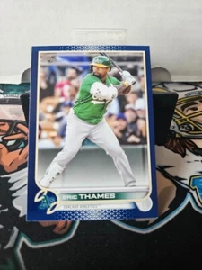 2022 Topps Update Eric Thames Retail Royal Blue Parallel #US121 Oakland Athletic - Picture 1 of 1