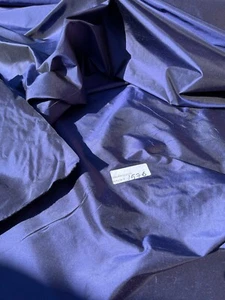 FABULOUS QUALITY SILK TAFFETA IRIDESCENT - NAVY!!! - Picture 1 of 4