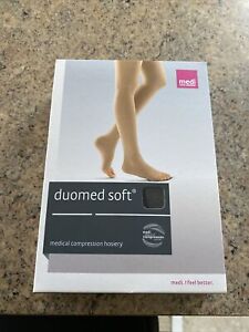 Duomed soft thigh BLACK support stockings varicose vein circulation compression