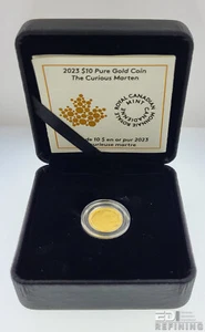 2023 CANADA THE CURIOUS MARTEN $10 1/20oz .9999 Pure 24k Gold Proof Coin - Picture 1 of 6