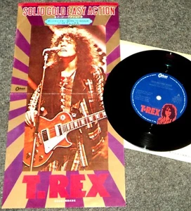 T REX "Solid Gold Easy Action" 1972 JAPAN ONLY 7" w/POSTER sleeve MARC BOLAN - Picture 1 of 4