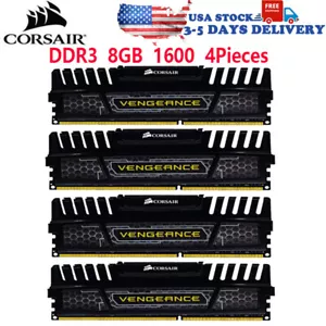 Corsair Vengeance DDR3 32GB (4x8GB) 1600MHz PC3-12800 Desktop RAM Memory DIMM  - Picture 1 of 8