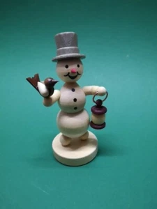 55/23ok Schneemann Wagner Erzgebirge Laterne Vogel Neu Ohne Karton - Picture 1 of 1