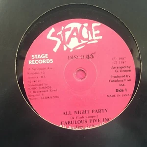 Fabulous Five All Night Party 1987 Reggae 12" vinyl - Picture 1 of 1