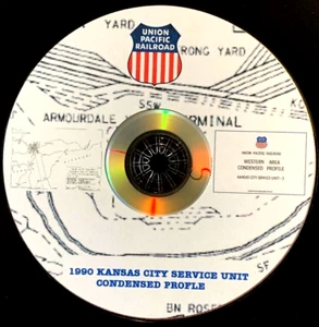 Union Pacific 1990 Kansas City Division - 3 komprimierte Profil-PDF-Seiten auf DVD - Bild 1 von 4