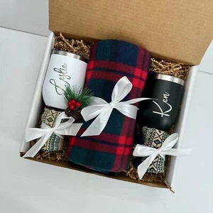 Christmas Gift Set For A Couple Personalized Custom Hygge Gift For Two Happy - Picture 1 of 11