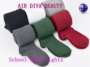 Children Senior Junior Girl Winter School Uniform Warm tights Stockings 4-18 Yrs - Picture 1 of 36