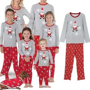 Family Matching Christmas Snowman Pajama Sets Cute Snowman Print Long Sleeve - Picture 1 of 4