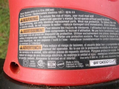 13" Electric String Trimmer/Edger Model UT41112 sn bm12433d13172 HOMELITE - Image 1 of 3