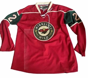 Maglia da hockey alternativa rossa Minnesota Wild NHL Reebok taglia 50 - Foto 1 di 6
