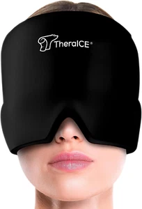 Migraine Relief Cap, Soothing Headache Hat Ice Pack Mask, Face Cold Compress Coo - Picture 1 of 13