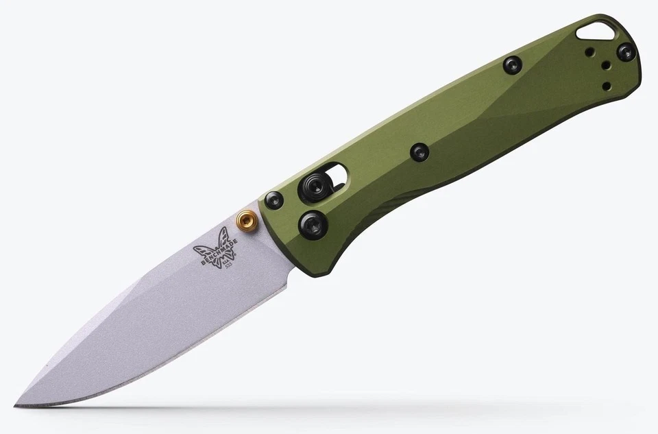 BENCHMADE MINI BUGOUT CPM-S90V 610953212711 WOODLAND GREEN