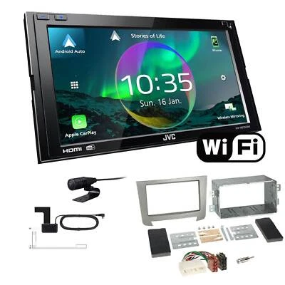 JVC Autoradio WiFi Apple CarPlay Android für Ssangyong Rexton II ab 2013 silber - Bild 1 von 4