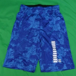 Champion athletic blue pattern with black back insert boy shorts, size 4 - Picture 1 of 2