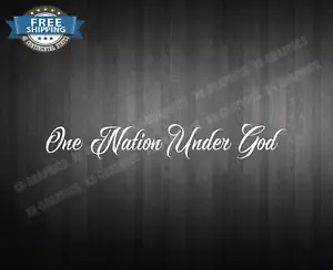 Calcomanía gráfica One Nation Under God Script EE. UU. - Imagen 1 de 1