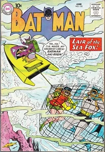 BATMAN #132 1960 DC -LAIR OF THE SEA-FOX- BOB KANE W/ ROBIN...VF+ - Picture 1 of 2