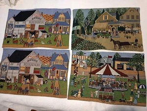 Amish Style Set Of 4 Cloth Place Mats  - Picture 1 of 6