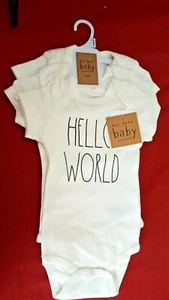 RAE DUNN Set of 3 HELLO WOPLD ❤️🎁MILK MONSTER NAPS &SNACKS 3-6 Mos New w/tag - Picture 1 of 5