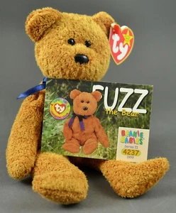 Fuzz the Bear #4237 Ty Beanie Baby retirado con tarjeta coleccionable - Imagen 1 de 11