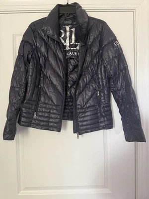Lauren Ralph Lauren Womens Down Puffer Blue Packable  Jacket Size M  - Image 1 of 4