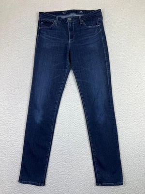 Pantalones de mezclilla AG Adriano Goldschmied The Prima para mujer 28R lavado oscuro pierna de cigarrillo Foto 1 de 4