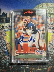 Juego Leaf Pro 2023 Thurman Thomas '92 hoja autógrafo automático #/59 billetes MAFIA - Imagen 1 de 5