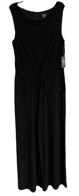 NUEVO Mono Vince Camuto Negro Sin Mangas Cintura Ceñida Corbata Frontal Talla XL NUEVO Foto 1 de 4