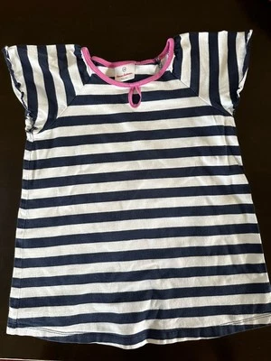 Hanna Andersson girls 130 8 multi color short sleeve stripe tunic shirt - Image 1 of 3