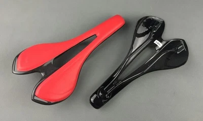 Cojín de sillín de asiento de fibra de carbono MTB bicicleta de carretera carreras hueco 270x143 mm ↑ Foto 1 de 4