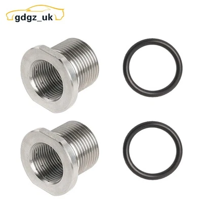 2pcs 1/2x28 ID to 5/8x24 OD Thread Protector Adapter with Washer Stainless Steel - Image 1 of 4