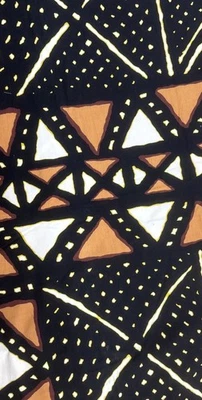 Bogolan de Woodin Brown Black Heavy Cotton Mud Cloth Fabric Africa 1.6 Y #20 - Image 1 of 4